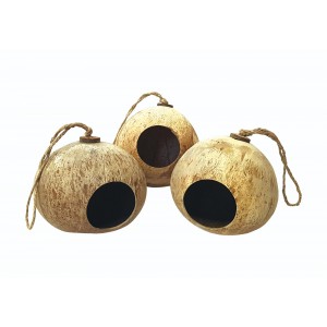 Coconut Shell Bird Houses/Feeder Product available online only