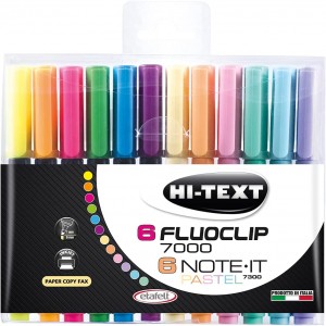 12 Pastel & Fluorescent Highlighter Mix Pack