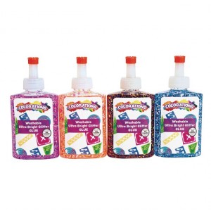 Colorations Ultra Bright Glitter Glue 4 Pack Available Online Only