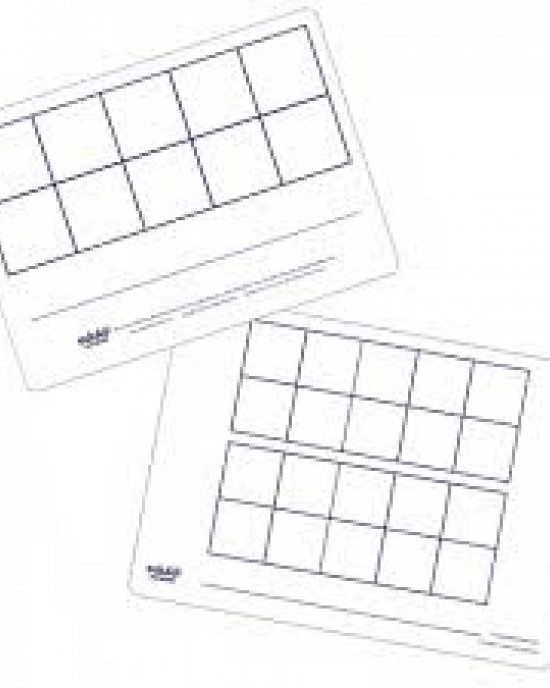 DryWipe A5 Double Sided Square Ten Frames
