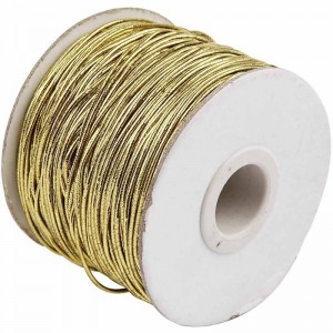 Gold Elastic Cord 100M Roll