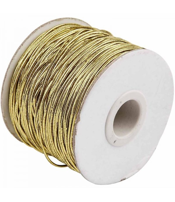 Gold Elastic Cord 100M Roll