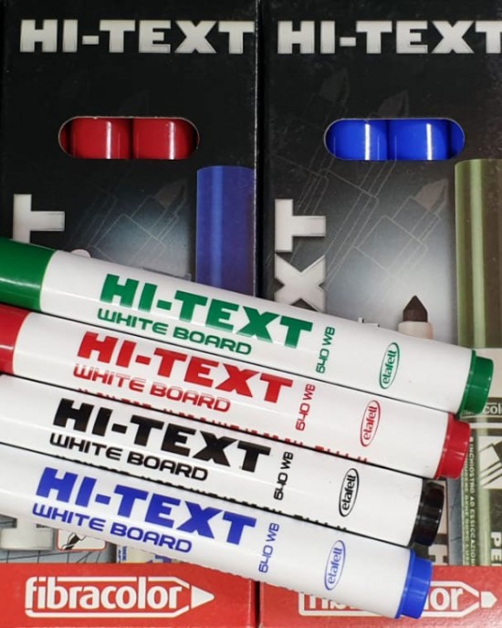 Hi-Text Dry Wipe Whiteboard Markers Box of 40
