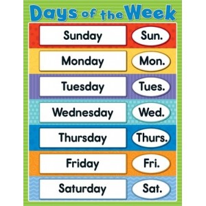 Days Of The Week Poster