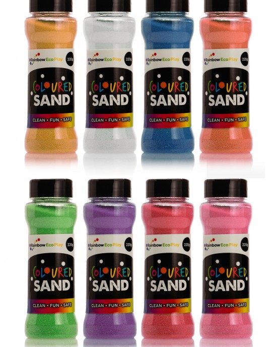 Bright Coloured Sand Shakers (Pack of 6)