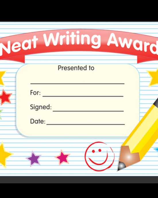 Award Certs Neat Writing