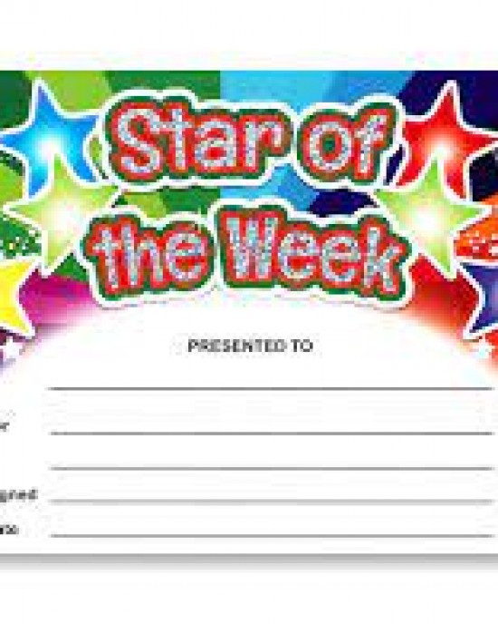 Award Certs Star Of The Week