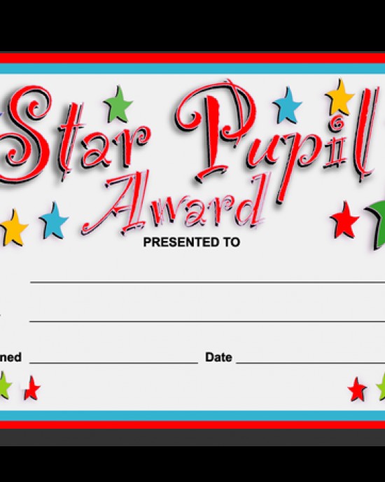 Award Certs Star Pupil