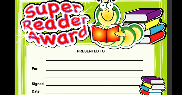 Award Certs Super Reader Award - The Learning Store - Teacher &amp; School ...