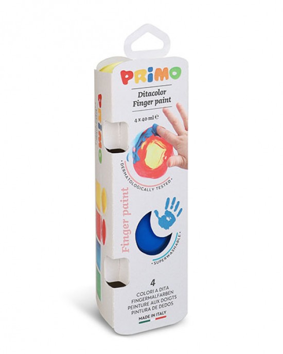 Primo Finger Paint 6x Pots of 40ml