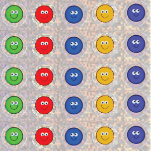 Sticker Mini Sparkly Smiley Faces