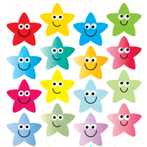 Sticker  Rainbow Stars