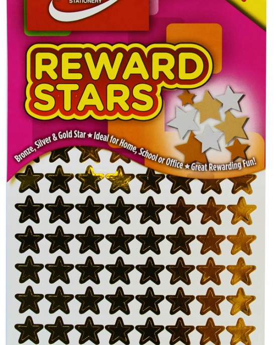 Stickers Gold,Silver & Bronze Stars