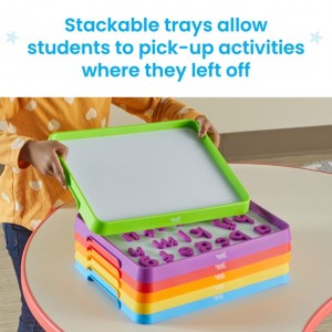 Magnetic Dry-Erase Activity Tray - Set of 6 
