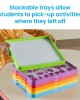 Magnetic Dry-Erase Activity Tray - Set of 6 