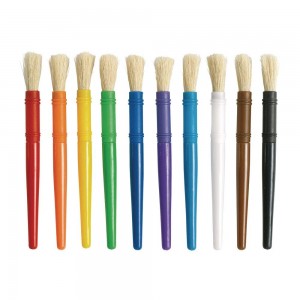 Plastic Chubby Paint Brushes Pack of 10