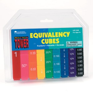 Equivalency Cubes Fraction Tower
