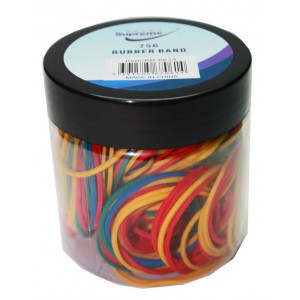 Rubber Bands Coloured 75g
