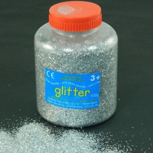 Glitter Dispenser Silver 400g Class Pack