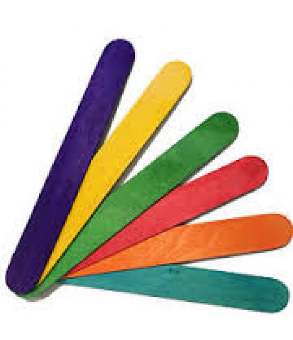 Lollipop Stick Jumbo Coloured Pk100