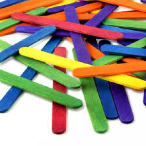 Lollipop Sticks Coloured Pk 100