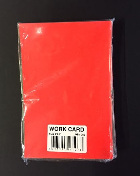 Work/Flash Cards 6 x 4 Flourescent PK 50
