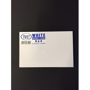 Work/ Flash Cards 6 x 4 White PK 50