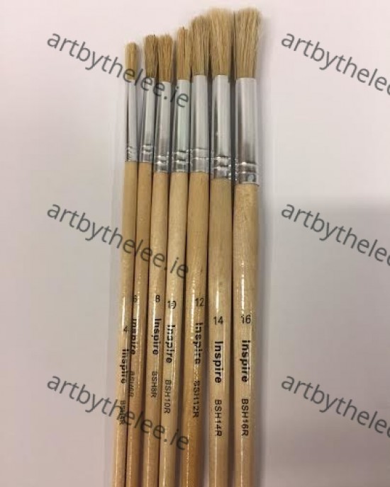 Paint Brushes Hog Pack 12. Size 2-16