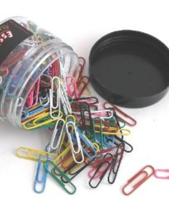 Paper Clips Coloured Jar Of 500