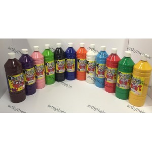 Poster Paint 12 X 500ml Product Available Online Only Amazing Value at €1.67 a bottle.